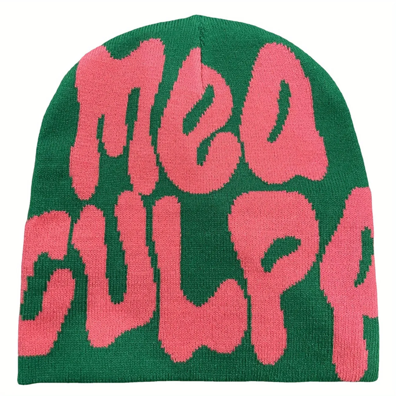 Hip Hop Jacquard Beanie Cap Candy Color Casual Breathable Knit Hat